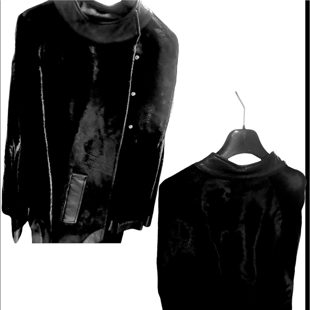 Donald j Plinner leather ad faux fur coat